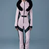 ELLE-Z Techno fleece ski suit with removable hood and fur trim