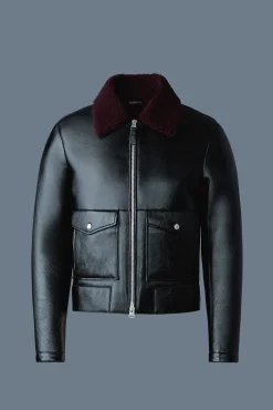 ENZO Sheepskin jacket with shearling collar