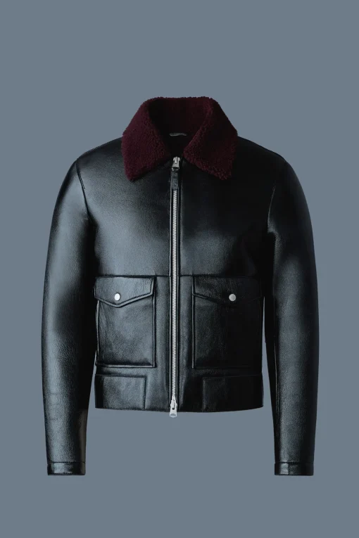 ENZO Sheepskin jacket with shearling collar