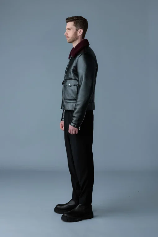 ENZO Sheepskin jacket with shearling collar