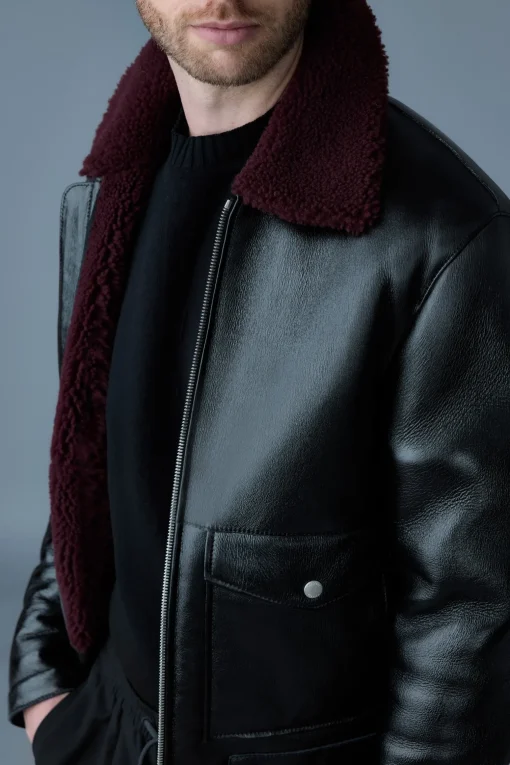 ENZO Sheepskin jacket with shearling collar
