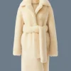 ETIENNE Shearling coat with belt