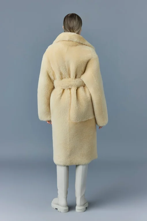 ETIENNE Shearling coat with belt