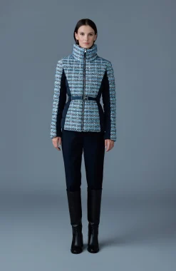 EVITA-TW Mix Media Light down Tweed jacket