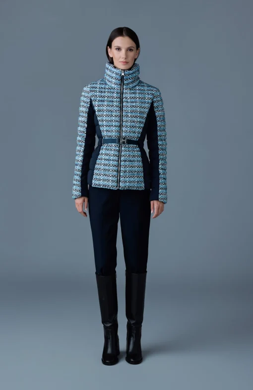 EVITA-TW Mix Media Light down Tweed jacket