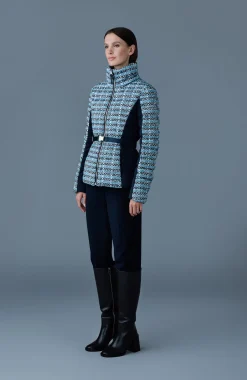 EVITA-TW Mix Media Light down Tweed jacket