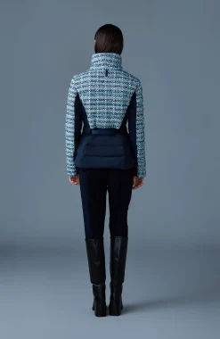 EVITA-TW Mix Media Light down Tweed jacket