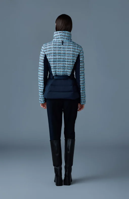EVITA-TW Mix Media Light down Tweed jacket