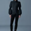 FELICIA Light down vertical quilted jacket smocked at waist