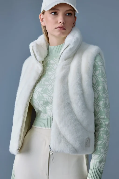 GINNY Brushed faux-fur vest