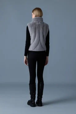 GINNY Brushed faux-fur vest