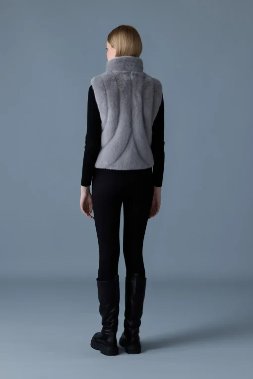 GINNY Brushed faux-fur vest