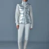 GISELA-MSF Metallic laminate snowflake down vest