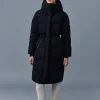 ISHANI-CITY Long down quilted coat with hood