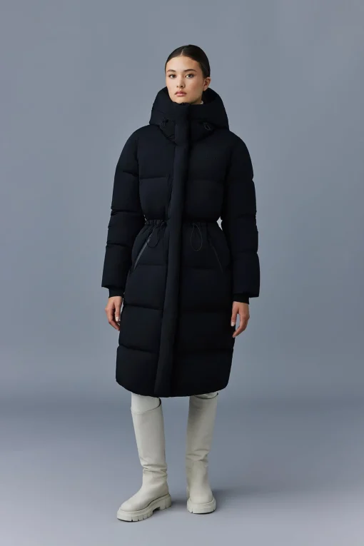 ISHANI-CITY Long down quilted coat with hood
