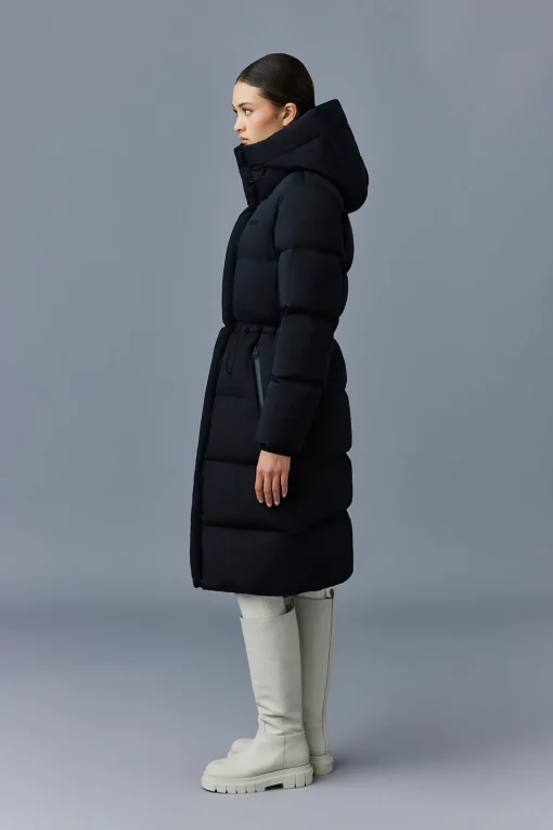 ISHANI-CITY Long down quilted coat with hood