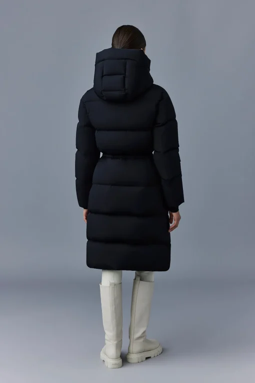 ISHANI-CITY Long down quilted coat with hood