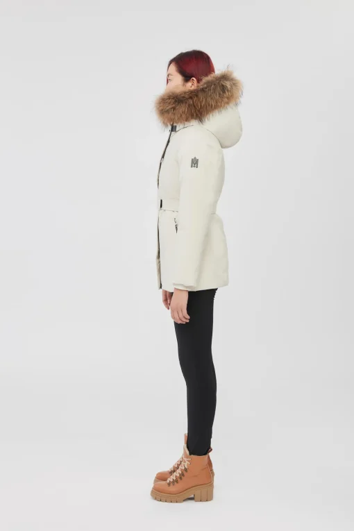 JENI 2-in-1 down parka with removable bib and natural fur