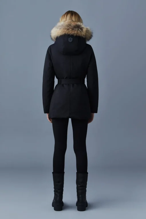JENI 2-in-1 down parka with removable bib and natural fur