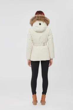 JENI 2-in-1 down parka with removable bib and natural fur