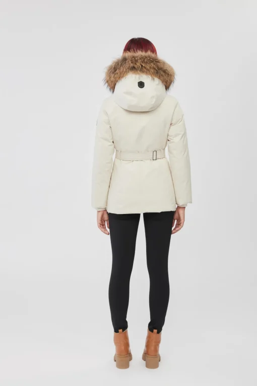 JENI 2-in-1 down parka with removable bib and natural fur