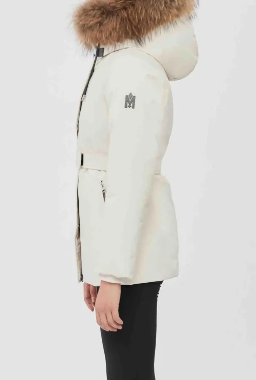 JENI 2-in-1 down parka with removable bib and natural fur