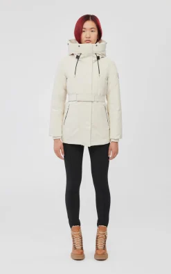 JENI 2-in-1 down parka with removable bib and natural fur