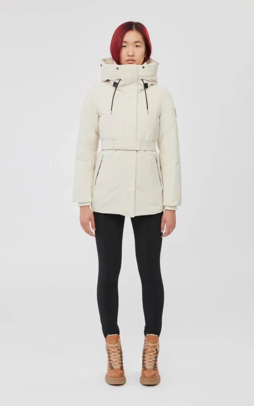 JENI 2-in-1 down parka with removable bib and natural fur