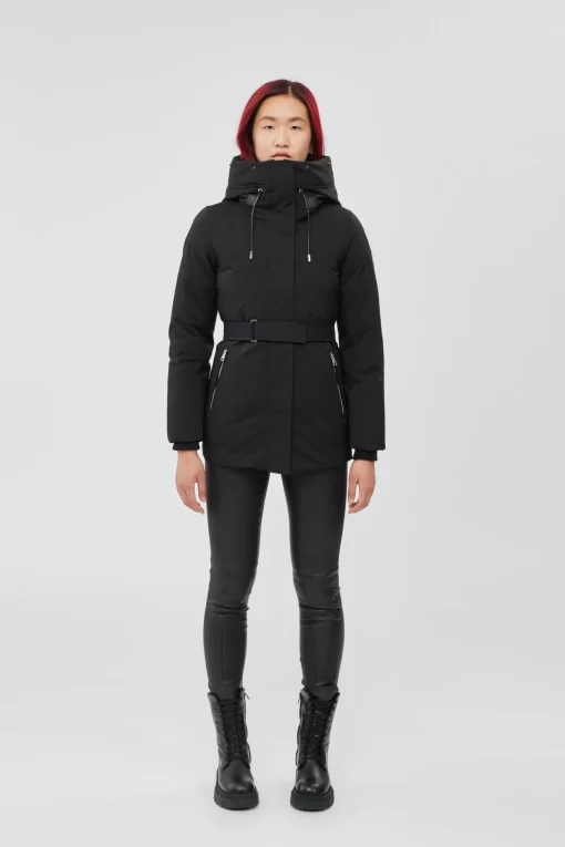 JENI 2-in-1 down parka with removable bib and silver fox fur