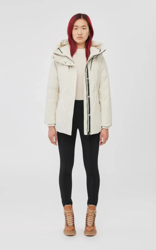 JENI 2-in-1 down parka with removable bib and natural fur