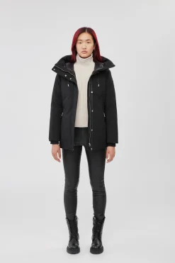 JENI 2-in-1 down parka with removable bib and silver fox fur