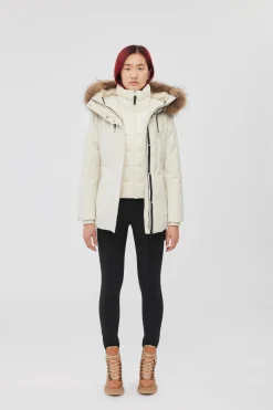 JENI 2-in-1 down parka with removable bib and natural fur