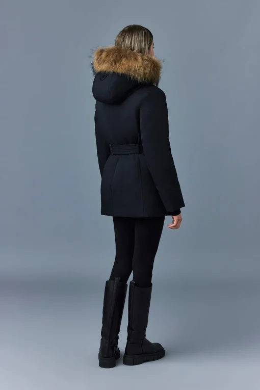 JENI-FZ 2-in-1 Down parka with removable bib & fur trim