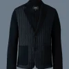 JOHN Mixed-media vertical quilt blazer