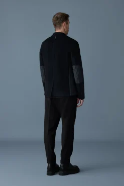 JOHN Mixed-media vertical quilt blazer