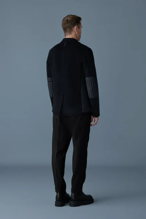 JOHN Mixed-media vertical quilt blazer