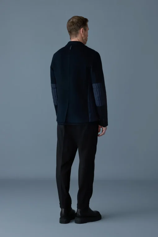 JOHN Mixed-media vertical quilt blazer