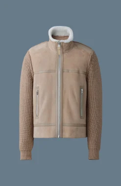 JONATHAN Mixed-media shearling jacket