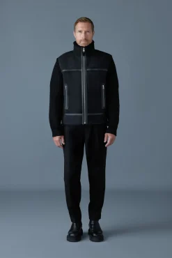 JONATHAN Mixed-media shearling jacket