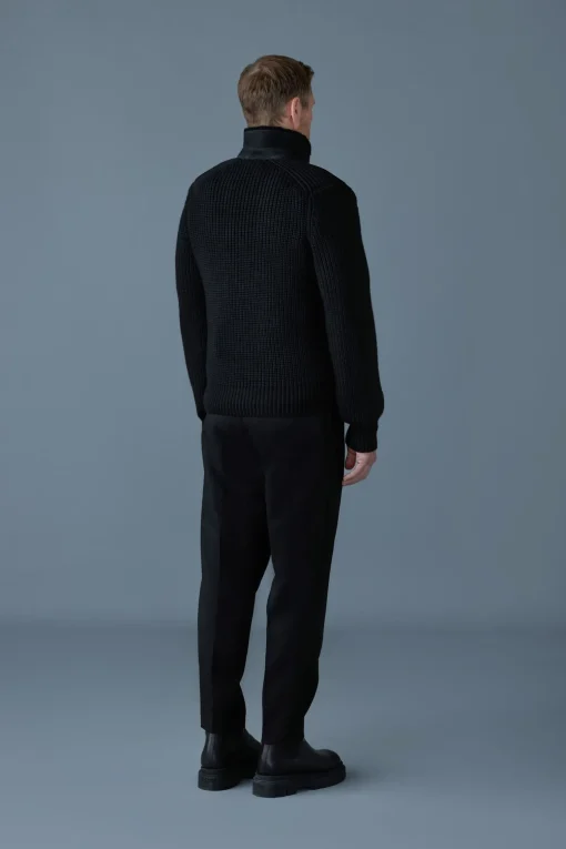 JONATHAN Mixed-media shearling jacket