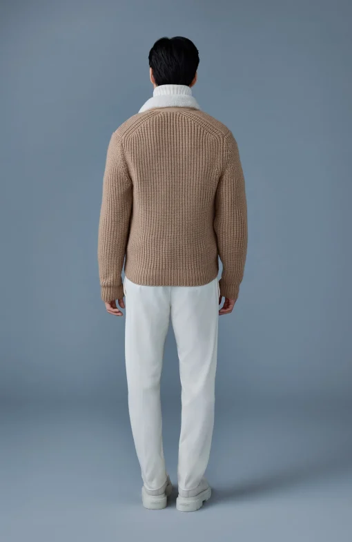 JONATHAN Mixed-media shearling jacket