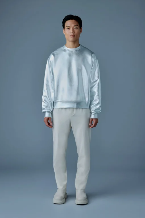 JULIAN-M Metallic double-Face Jersey Sweatshirt