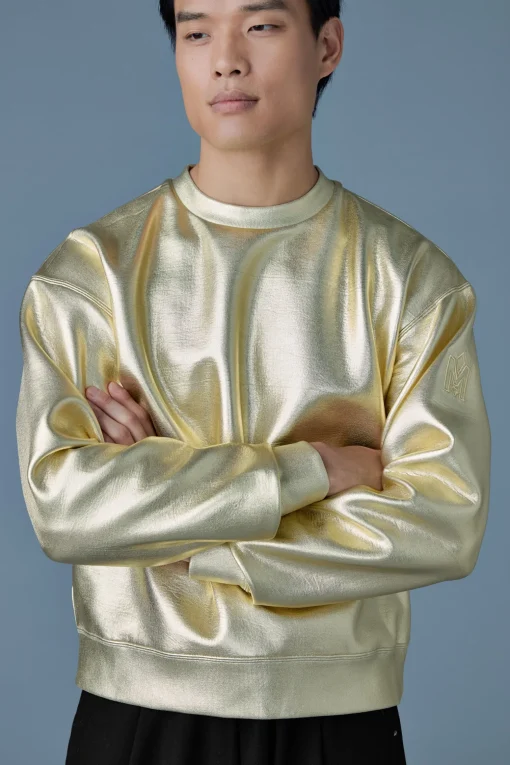 JULIAN-M Metallic double-Face Jersey Sweatshirt