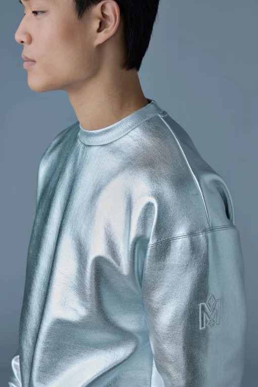 JULIAN-M Metallic double-Face Jersey Sweatshirt