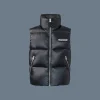 KANE lustrous light down vest with funnel collar