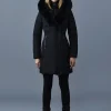 KAY Down coat with blue fox fur Signature Mackage Collar