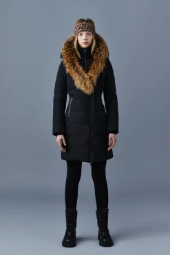KAY down coat with natural fur Signature Mackage Collar