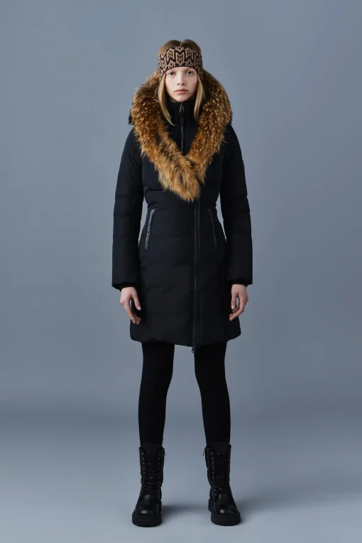 KAY down coat with natural fur Signature Mackage Collar