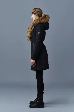 KAY down coat with natural fur Signature Mackage Collar