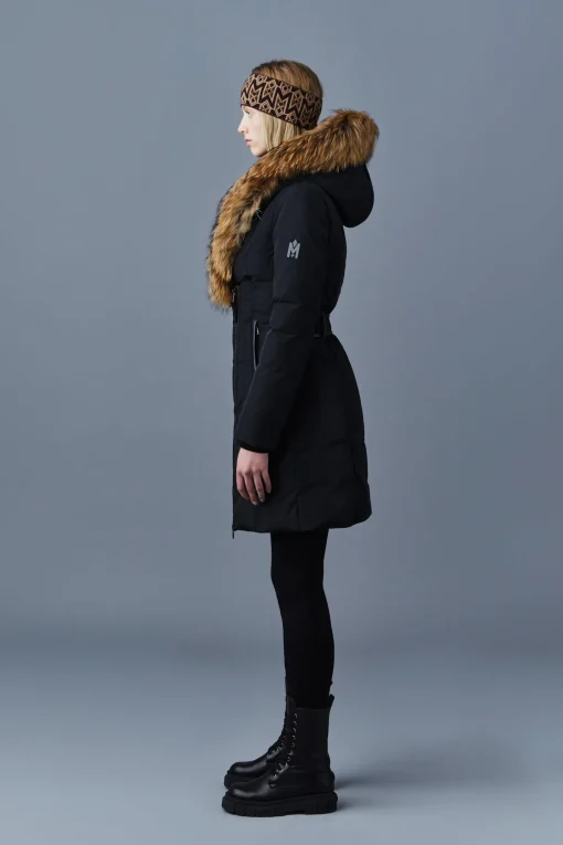 KAY down coat with natural fur Signature Mackage Collar